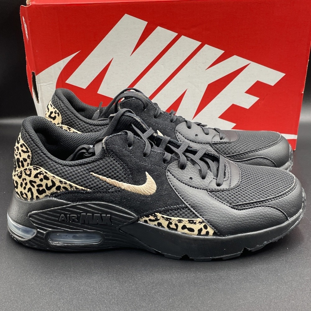 Nike Air Max Excee GPX Leopard Womens Size 9 Black Hemp IO8734-010 NEW - Picture 5 of 7
